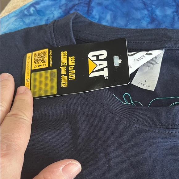 CAT Navy Blue T-Shirt Caterpillar Demonstration And Learning Center Size L - Picture 3 of 3